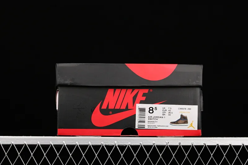 All categories Air Jordan Jordan series basketball shoes Air Jordan 1 High Z version Air Jordan 1 Switch "Black brown" AJ1 Joe 1 black brown zipper high-top cultural basketball shoes CW6576-200